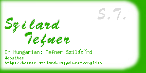 szilard tefner business card